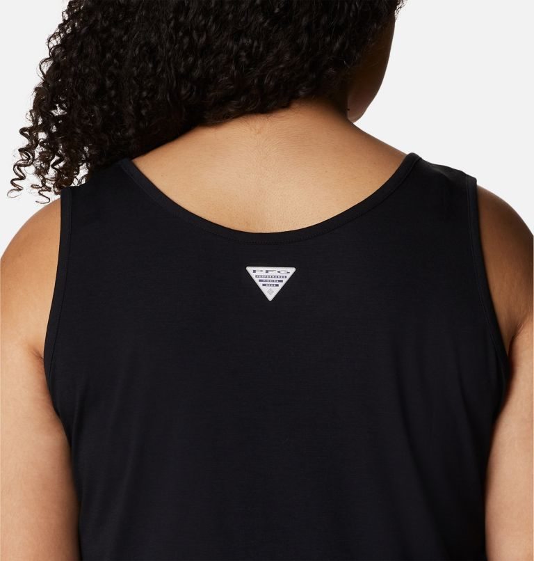Women's Columbia PFG Slack Water Knit II Tanks Black | Plus Size CA-BL654